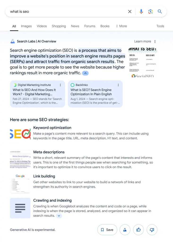 AI Overviews เป็น SEO Trends ที่จะเปลี่ยนประสบการณ์การค้นหาของผู้ใช้